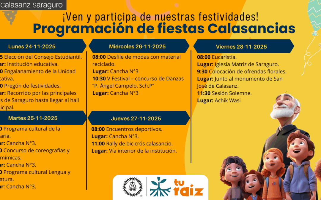 ¡Celebremos juntos las Fiestas Calasancias 2025!